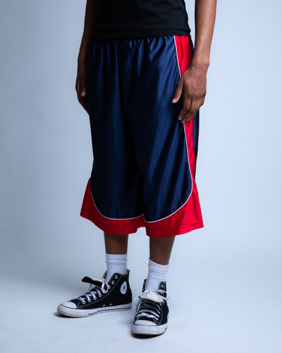 Baggy Basketball Shorts XS / Navy/Red on body photo