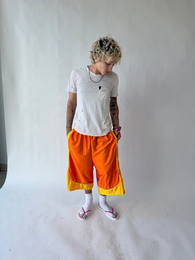 Baggy Basketball Shorts XS / Orange/Yellow on body photo