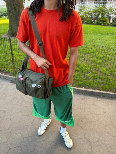 Baggy Basketball Shorts XS / Green/Green on body photo