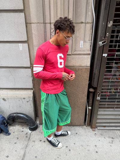 Baggy Basketball Shorts XS / Green/Green on body photo