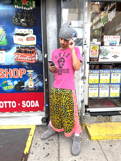 Baggy Basketball Shorts XS / Cheetah/Pink on body photo