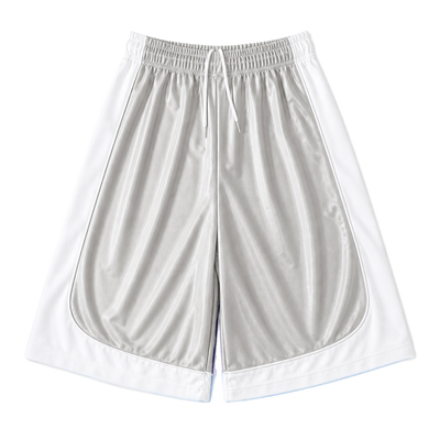 Baggy Basketball Shorts XS / Silver/White
